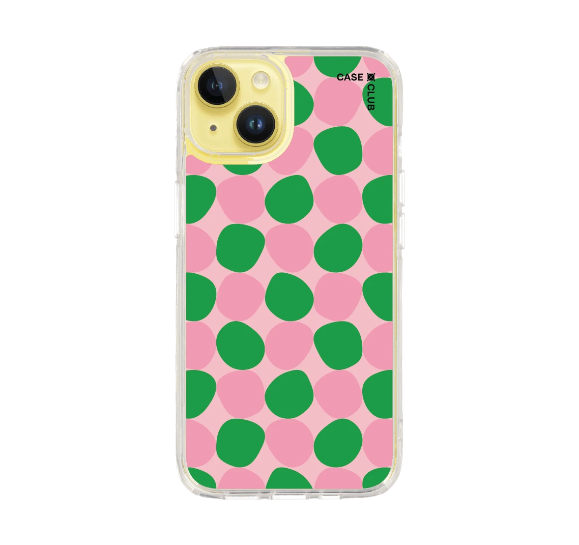 dark green stack polka dots